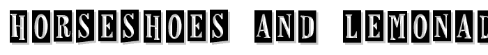 Horseshoes And Lemonade font